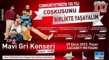 GRUP MAVİ GRİ’NİN 100. YIL KONSERİ PAZAR GÜNÜ
